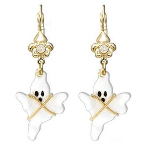 Ritzy Couture "Ghost Story" Spooky Halloween Earrings (Goldtone)